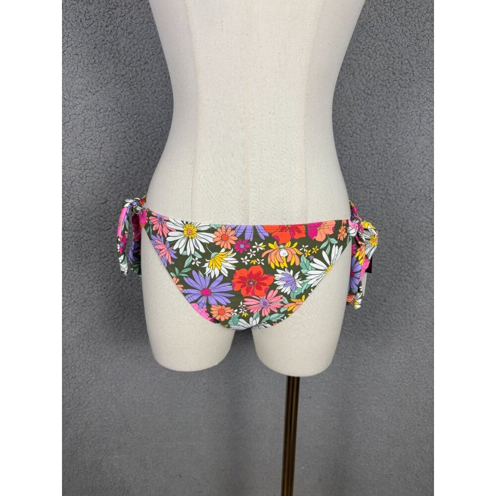 Salt & Cove Juniors Vibrant Floral Bikini Bottom Side Tie Cheeky Swimwear XL NWT